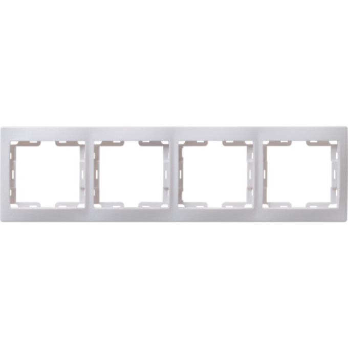 Рамка 4-местная горизонтальная IEK РГ-4-КБ КВАРТА белый - EMK40-K01-DM